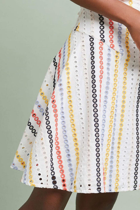 Colorful Eyelet Skirt